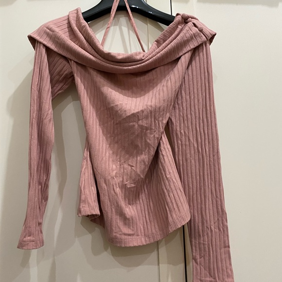 Anthropologie Ribbed Off-The-Shoulder Top - Picture 5 of 7